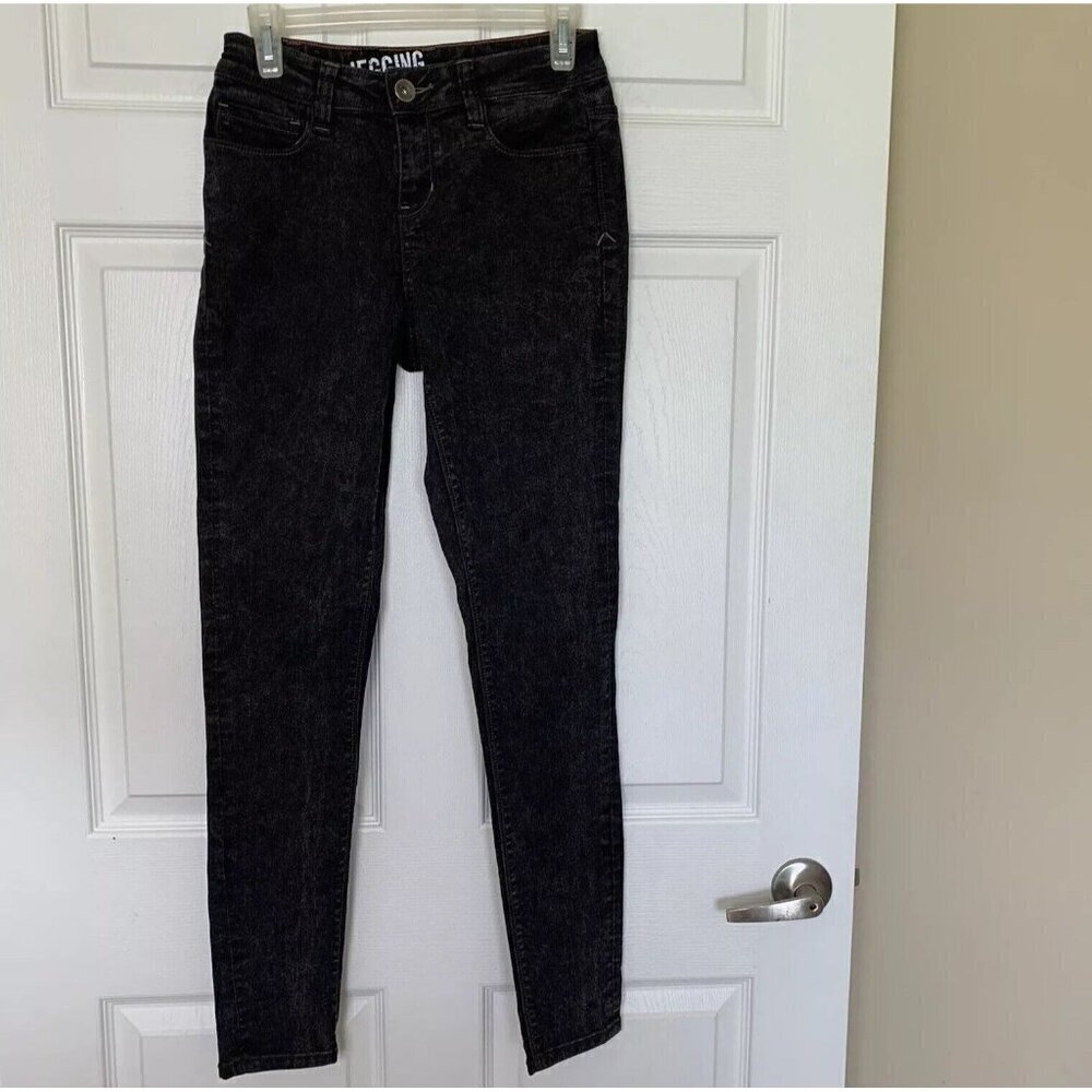 DKNY Jeans Womens 4 Jegging Black Wash Skinny Stretch Mid Rise Jeans New